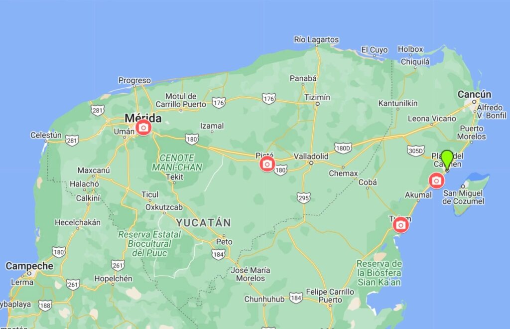 Meine HotSpots auf Yucatan